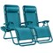 Best Choice Products Set of 2 Zero Gravity Lounge Chair Recliners for Patio, Pool w/ Cup Holder Tray